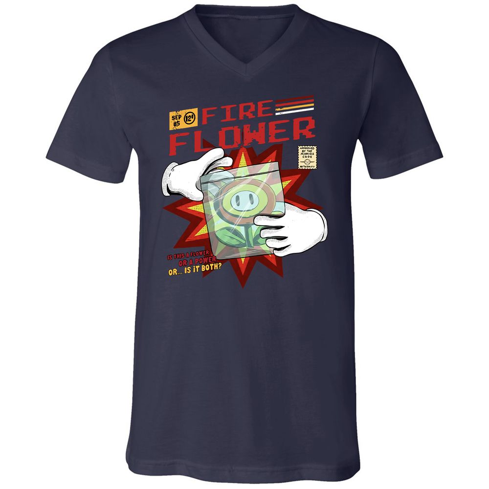 Unisex V-Neck T-Shirt - Y7EM8ZXW - Navy - 2