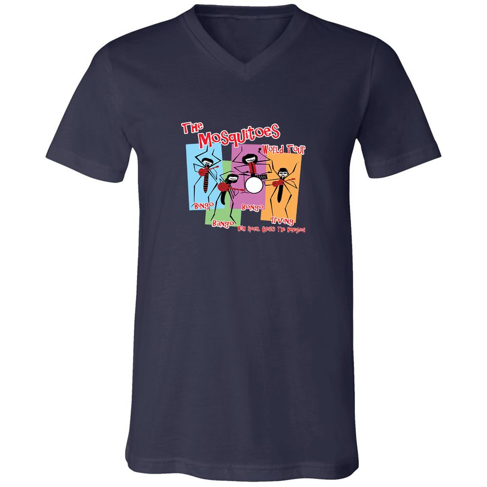Unisex V-Neck T-Shirt - 3BVY6MVV - Navy - 2