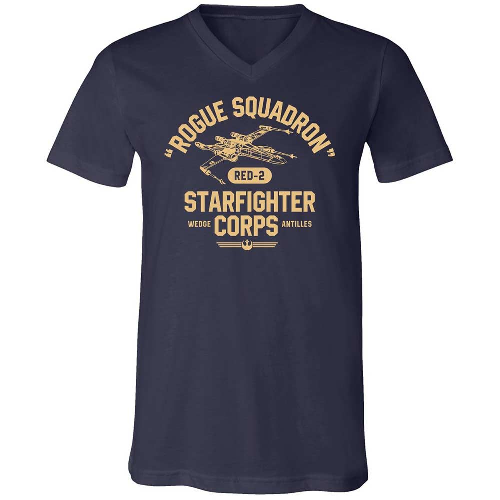 Unisex V-Neck T-Shirt - SES5GSYV - Navy - 2