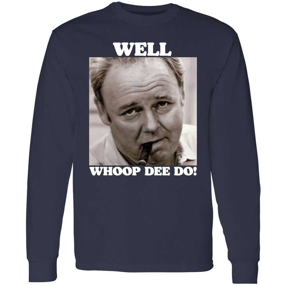 Funny 70s Tv Quote Whoop Dee Do - Navy - 2