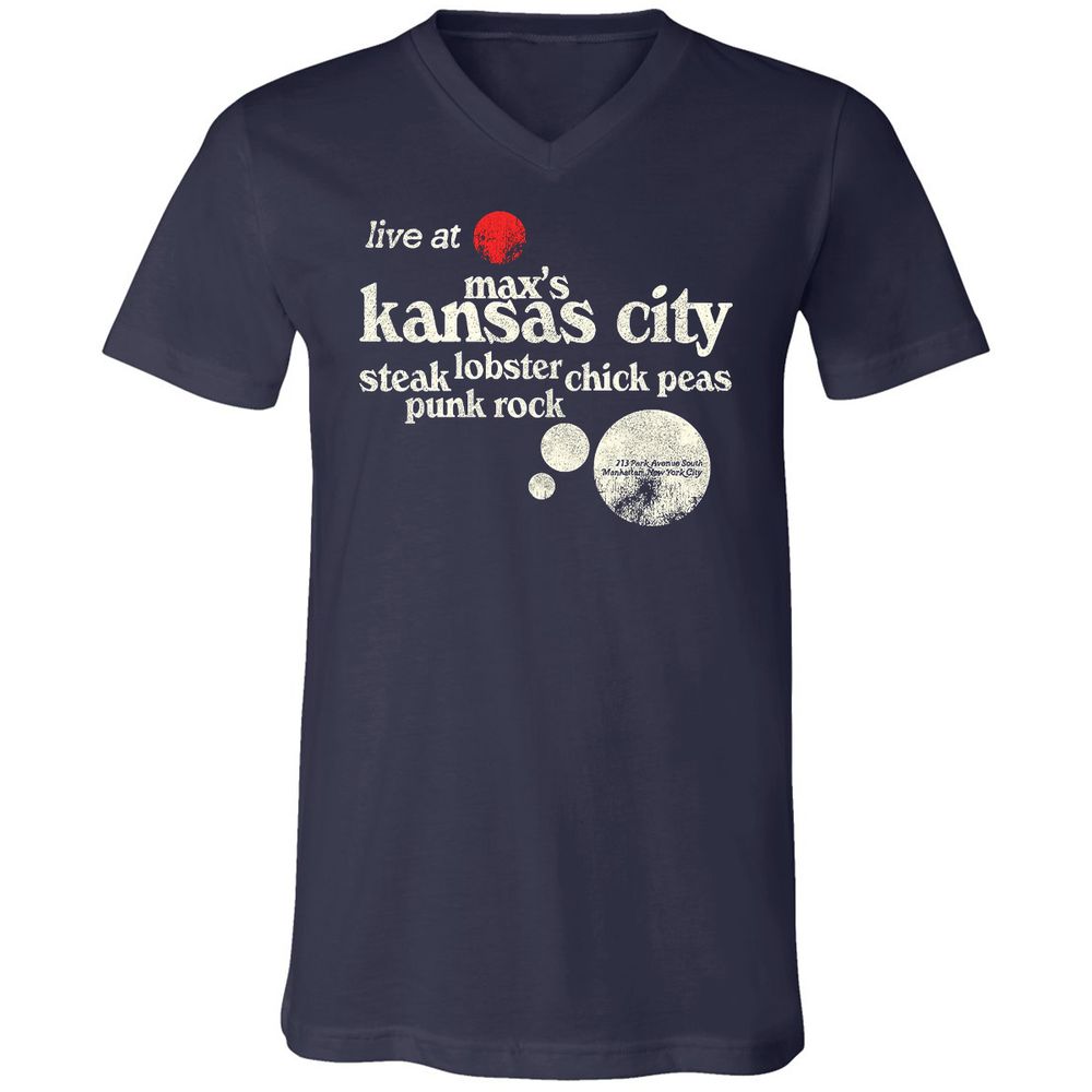 Unisex V-Neck T-Shirt - DFHCD6FU - Navy - 2