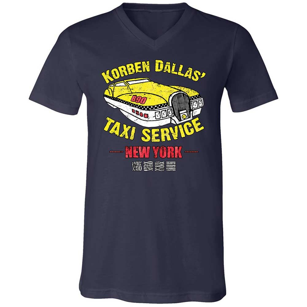 Unisex V-Neck T-Shirt - DMQGD5WP - Navy - 2