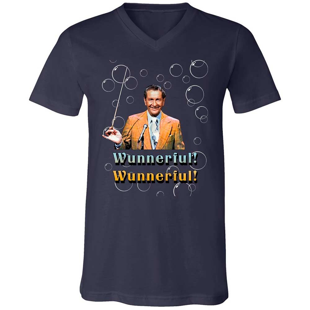 Unisex V-Neck T-Shirt - NH8RQ3TR - Navy - 2