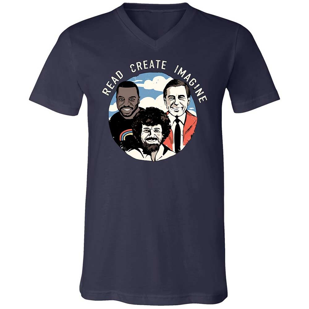 Unisex V-Neck T-Shirt - ERR3GQR3 - Navy - 2