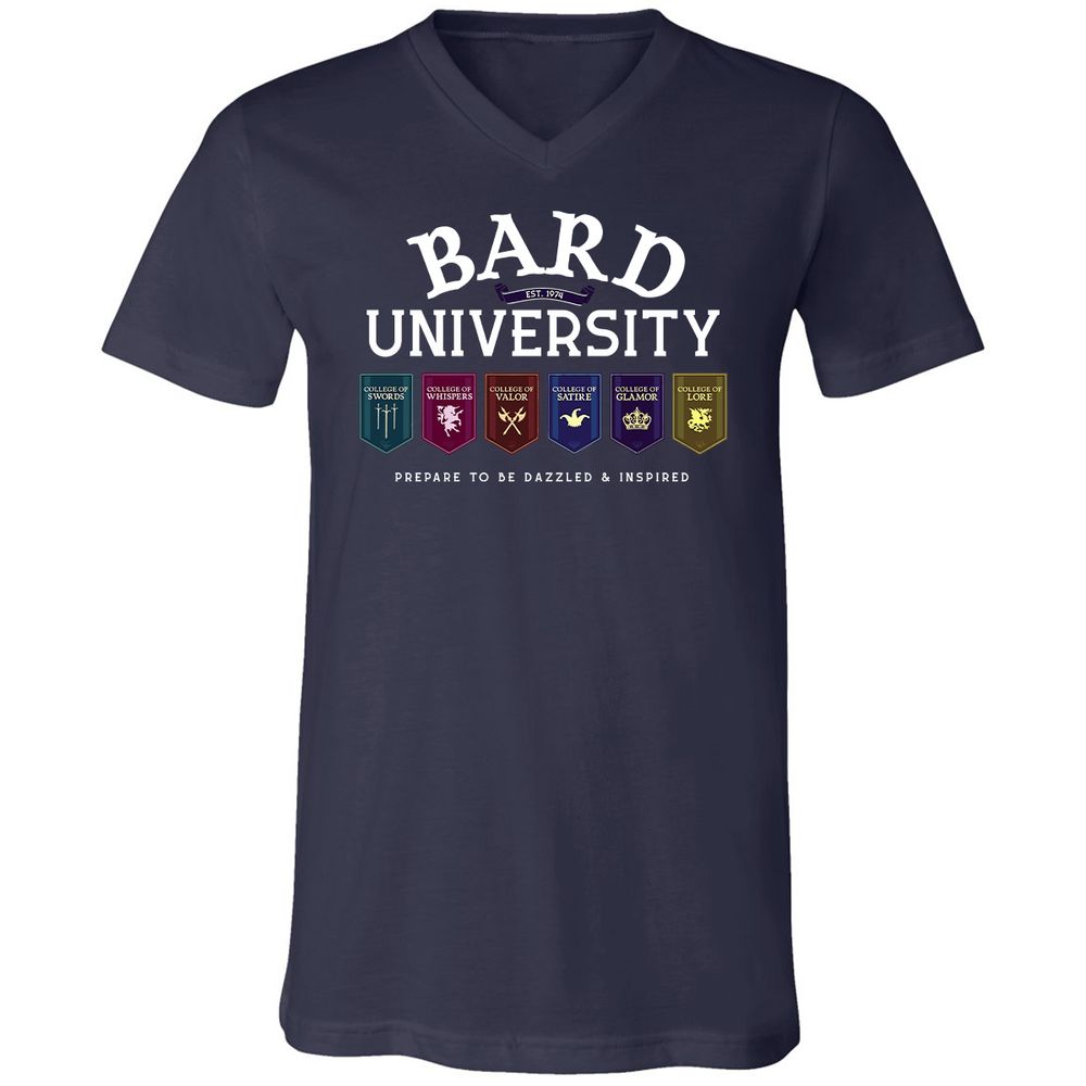 Unisex V-Neck T-Shirt - NNQ4U6JK - Navy - 2