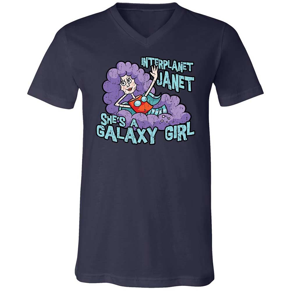 Unisex V-Neck T-Shirt - T5T3RW7Y - Navy - 2