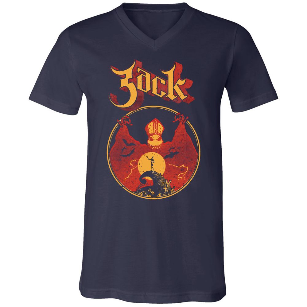 Unisex V-Neck T-Shirt - HVKTDFCN - Navy - 2
