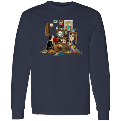Long Sleeve T-Shirt - FLRAGF65 - Navy - 2