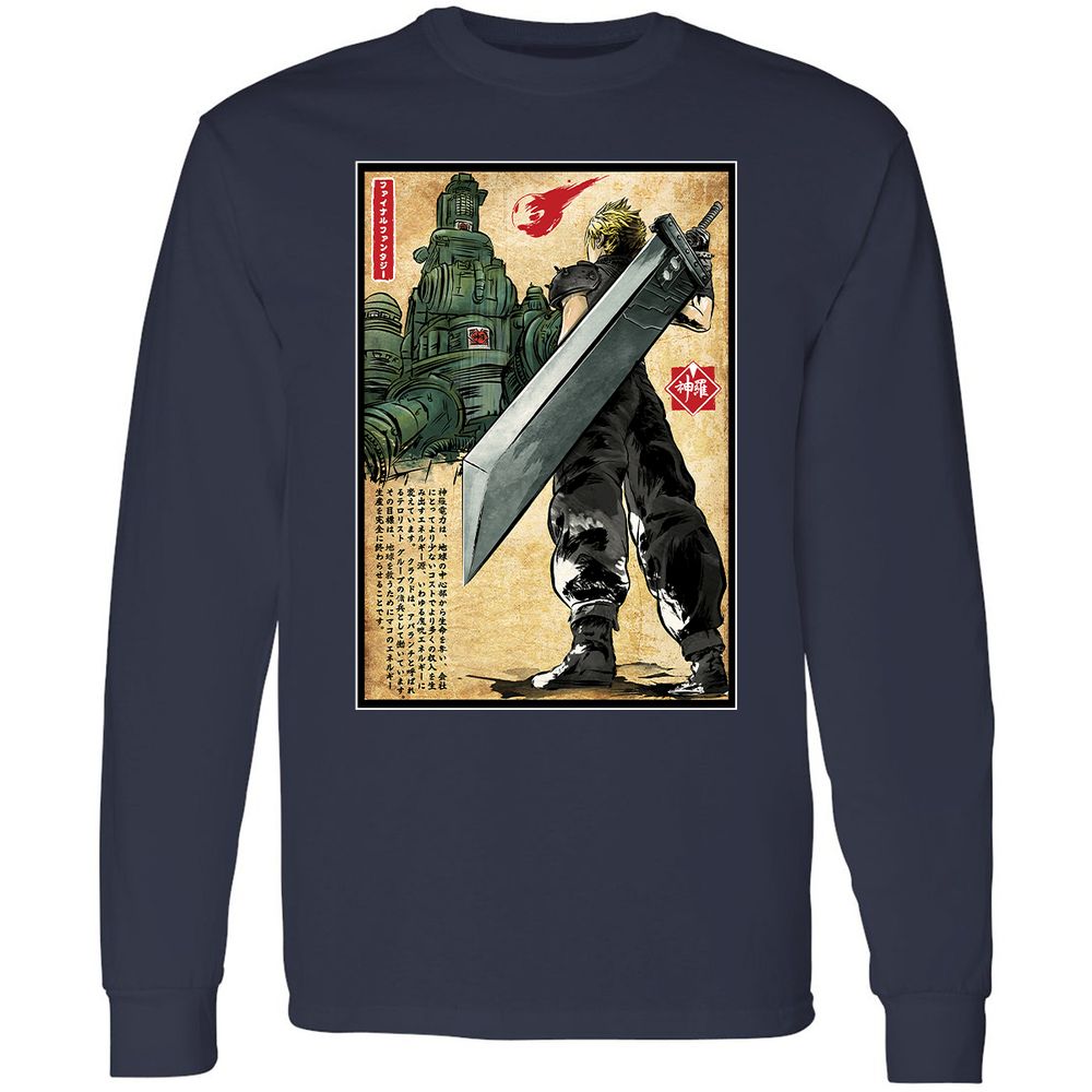 Long Sleeve T-Shirt - 62F49XUE - Navy - 2