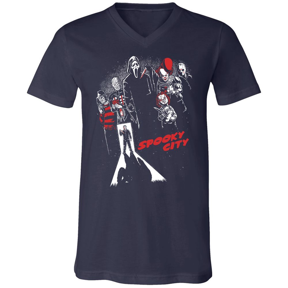 Unisex V-Neck T-Shirt - TA5EA8AE - Navy - 2
