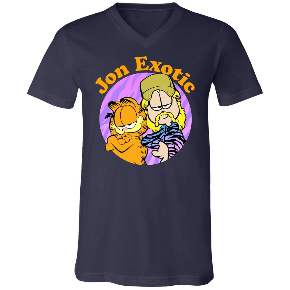 Unisex V-Neck T-Shirt - A4XWUCL1 - Navy - 2