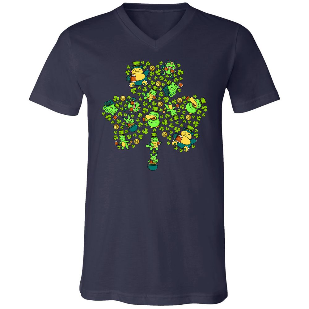 Unisex V-Neck T-Shirt - CLZ618C2 - Navy - 2