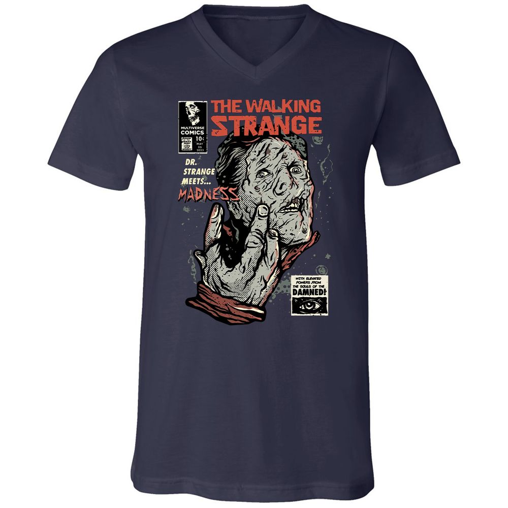 Unisex V-Neck T-Shirt - 4YK7WBK8 - Navy - 2