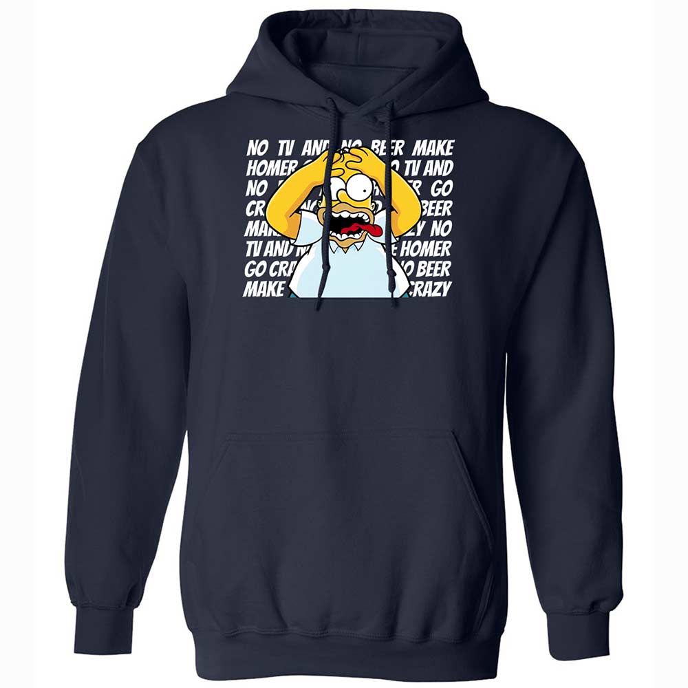 No TV and No Beer Make Homer Go Crazy - Navy - 2