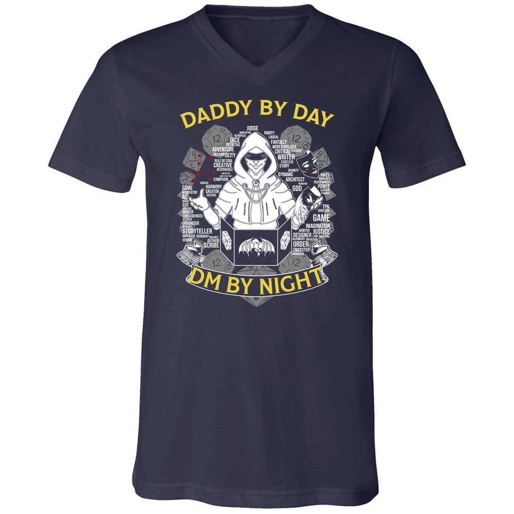 Unisex V-Neck T-Shirt - D7YNFGBF - Navy - 2