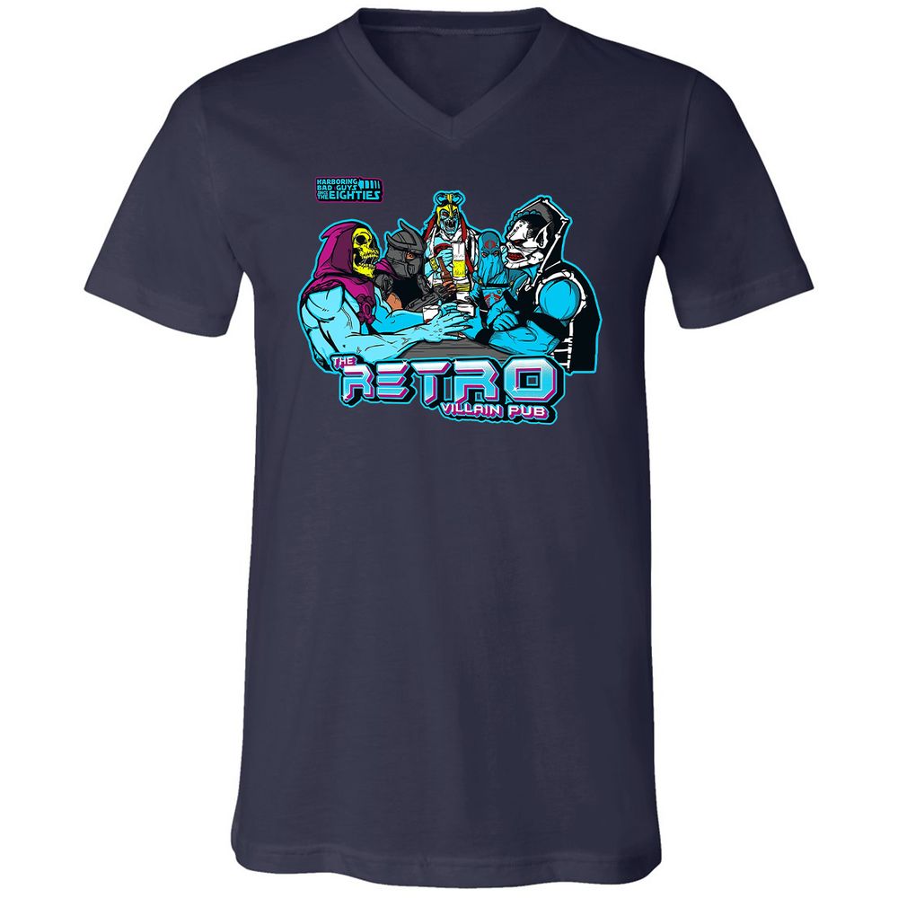 Unisex V-Neck T-Shirt - CFFPF4RH - Navy - 2