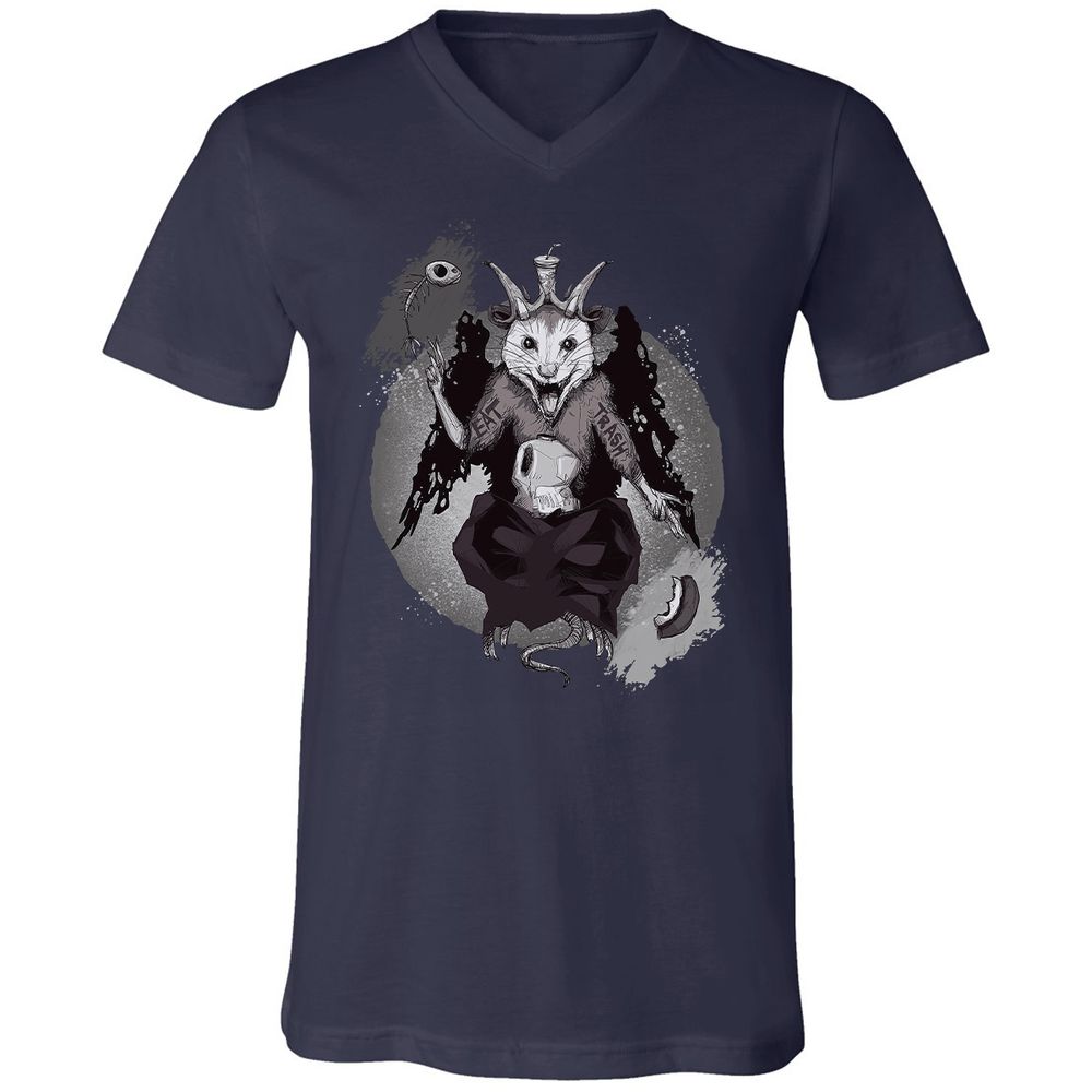 Unisex V-Neck T-Shirt - XSYJXMVR - Navy - 2