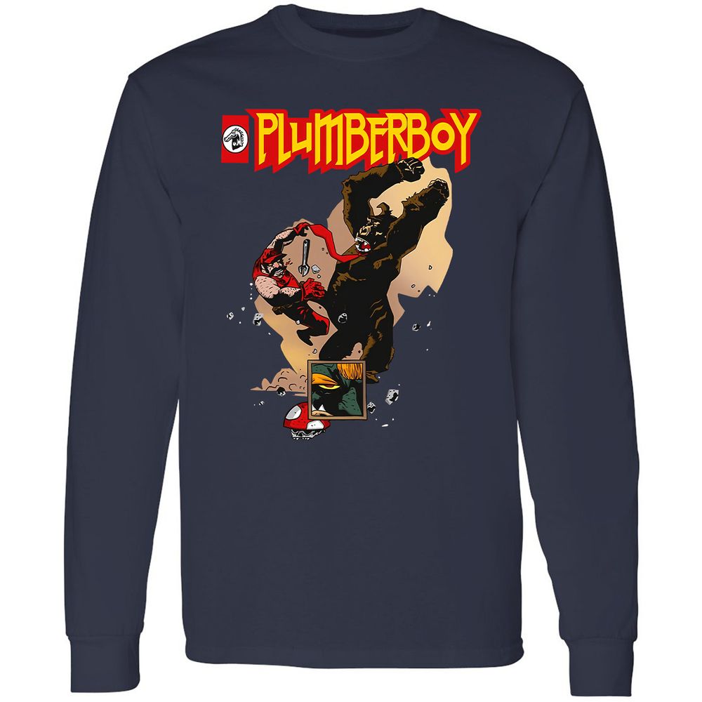 Long Sleeve T-Shirt - N5EYB9Z1 - Navy - 2