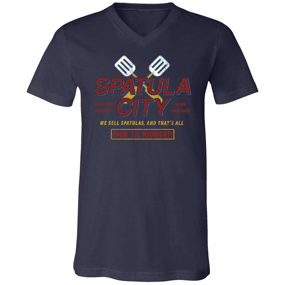 Unisex V-Neck T-Shirt - EFZ2QTJ9 - Navy - 2