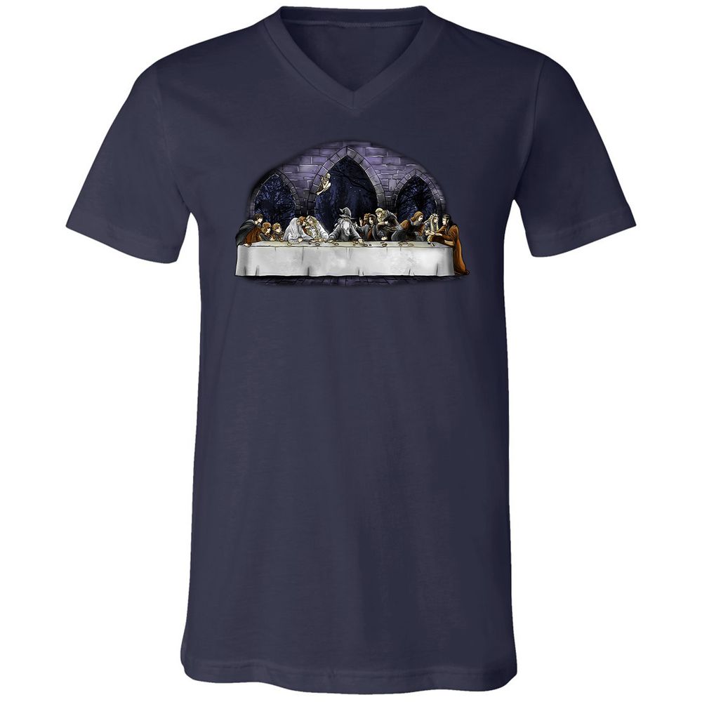 Unisex V-Neck T-Shirt - 6DTVNFTQ - Navy - 2