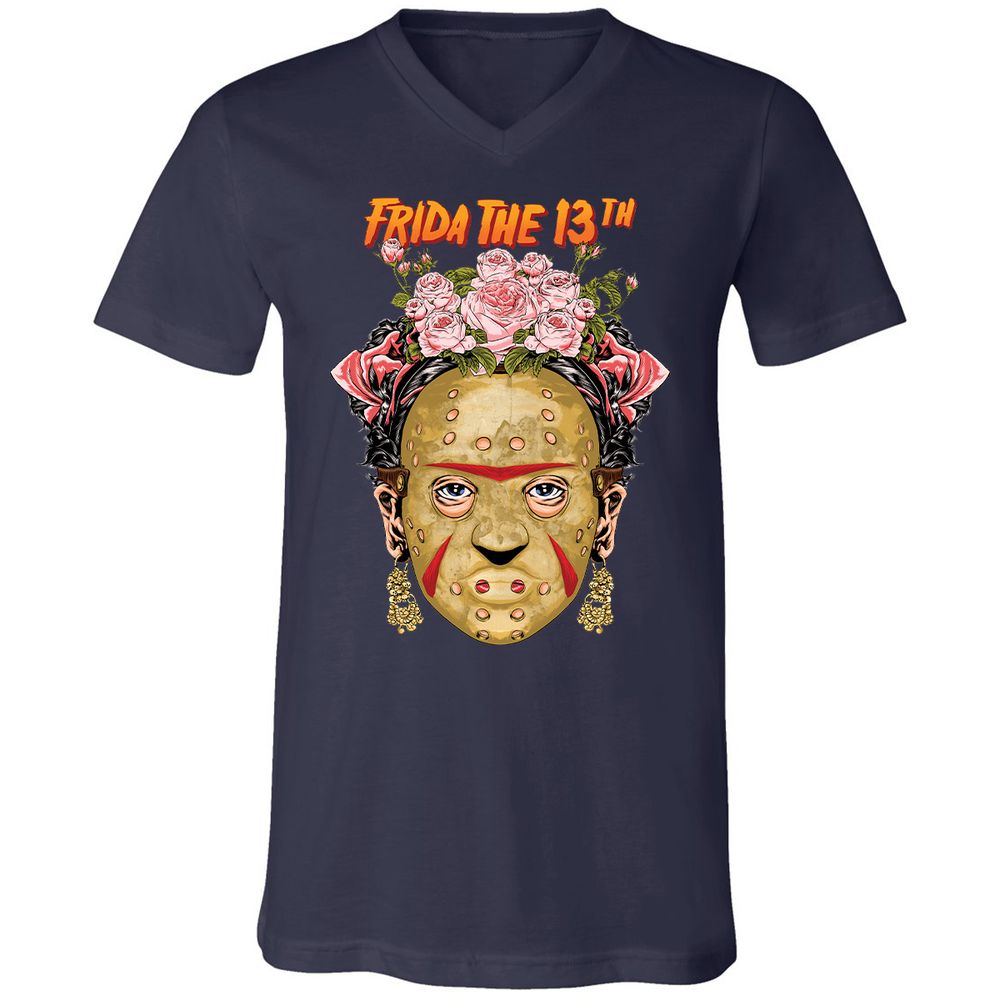 Unisex V-Neck T-Shirt - UGC3HAJK - Navy - 2