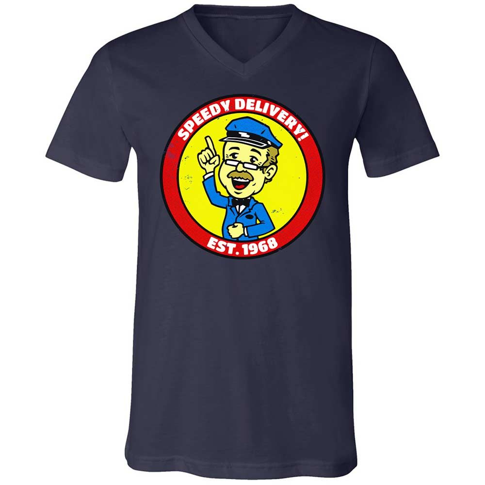 Unisex V-Neck T-Shirt - J7W1R6RQ - Navy - 2