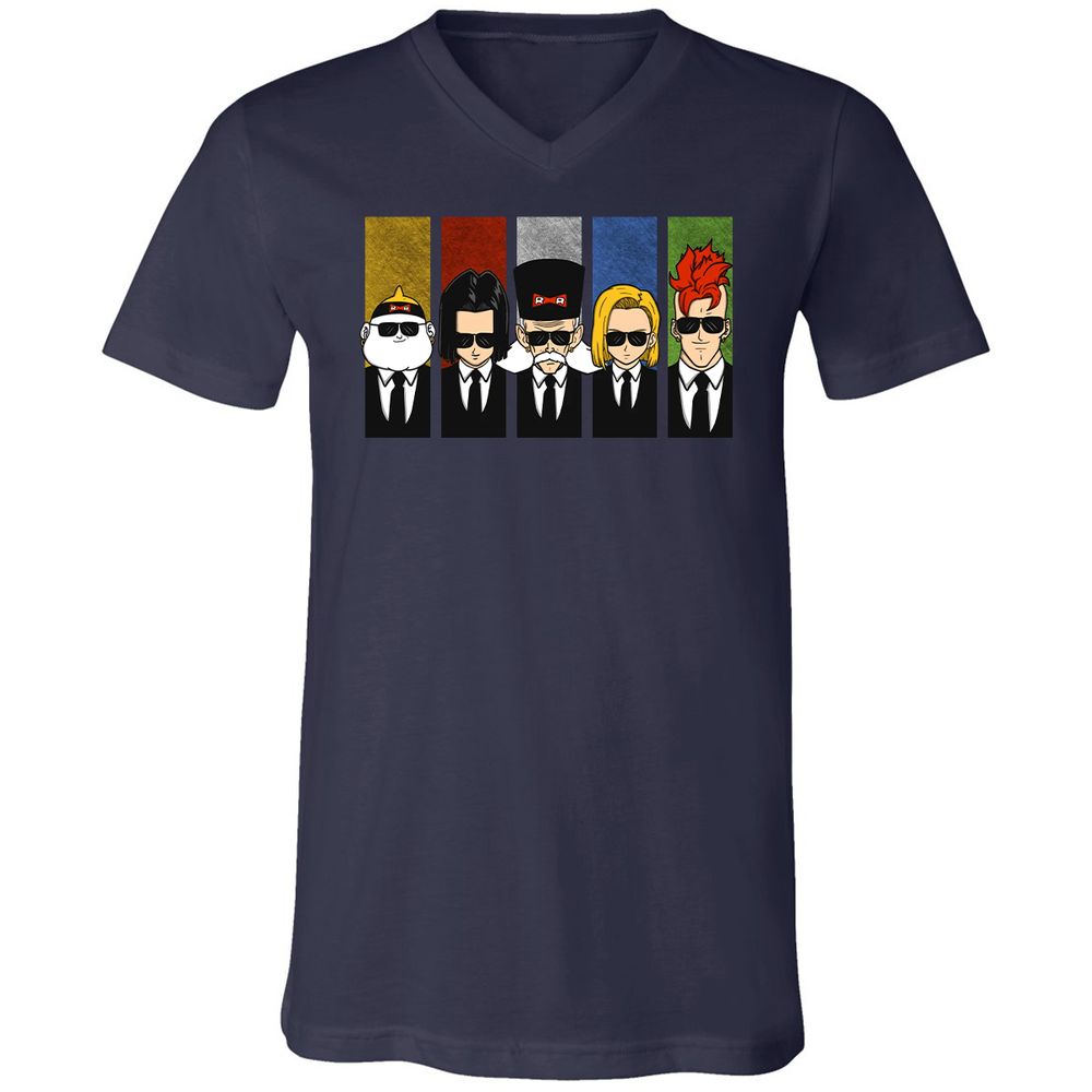 Unisex V-Neck T-Shirt - LMQ5EZGB - Navy - 2