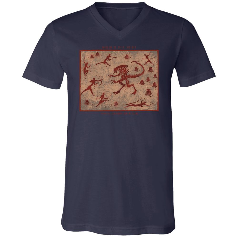 Unisex V-Neck T-Shirt - TM5UC5FG - Navy - 2