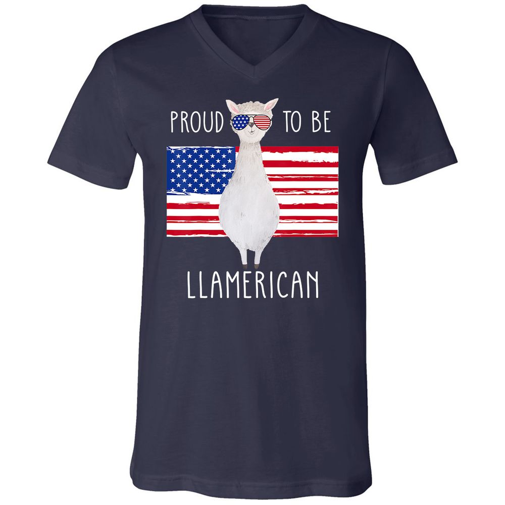 Unisex V-Neck T-Shirt - G7R6SC81 - Navy - 2