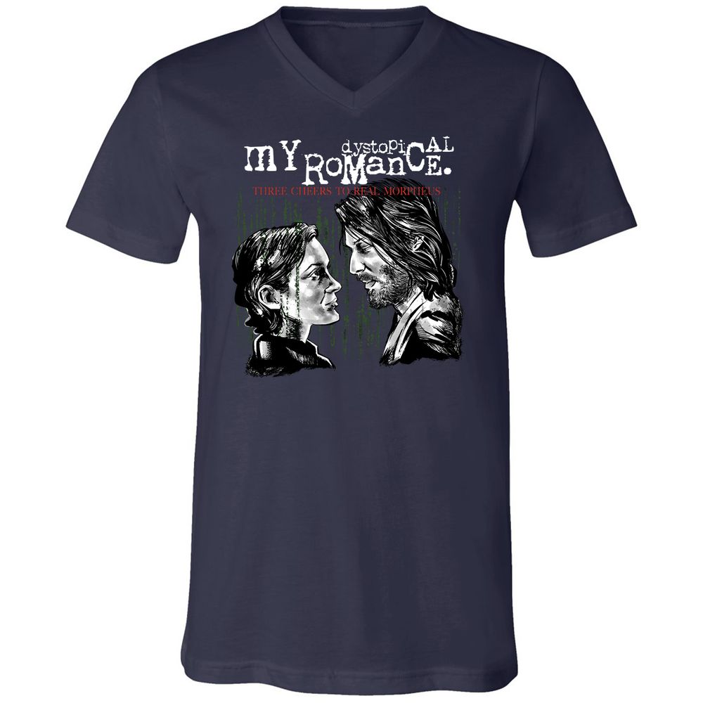 Unisex V-Neck T-Shirt - R7TR92ZB - Navy - 2