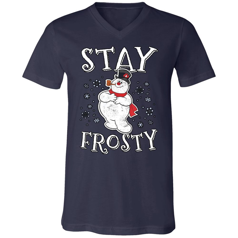 Unisex V-Neck T-Shirt - T5P7LFPJ - Navy - 2