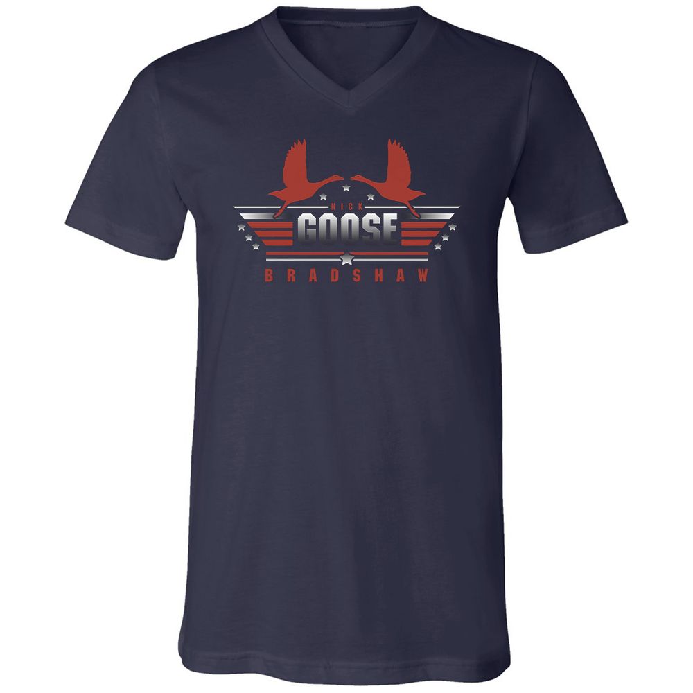 Unisex V-Neck T-Shirt - P6P64REX - Navy - 2