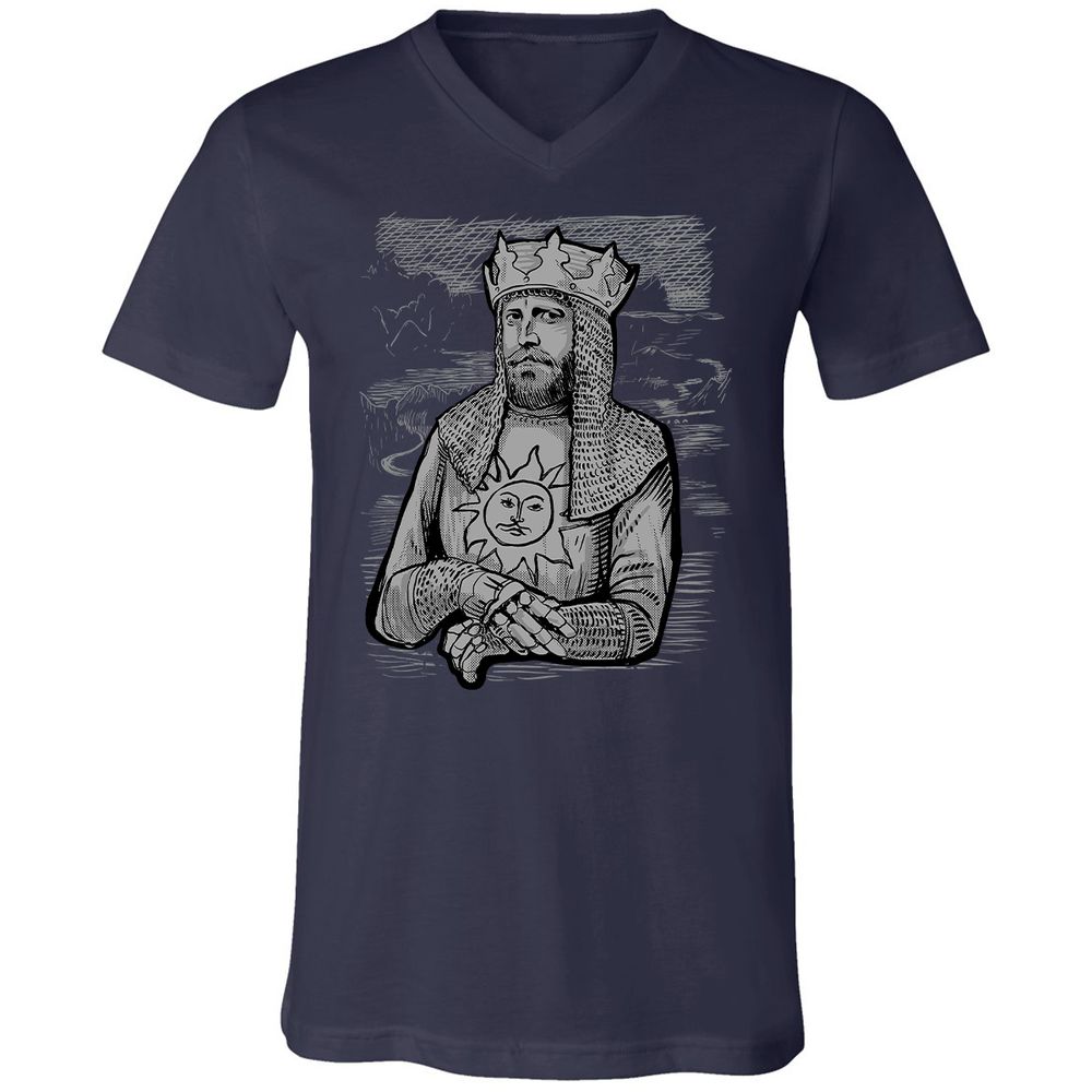 Unisex V-Neck T-Shirt - J46FX5JT - Navy - 2