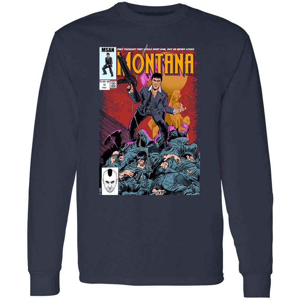 Long Sleeve T-Shirt - UDDM8AUX - Navy - 2