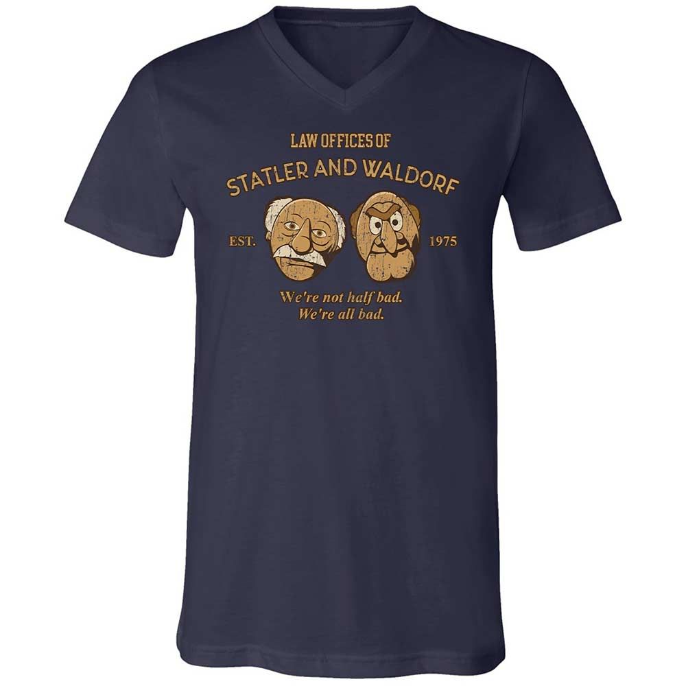 Unisex V-Neck T-Shirt - 1VMU8ZUK - Navy - 2