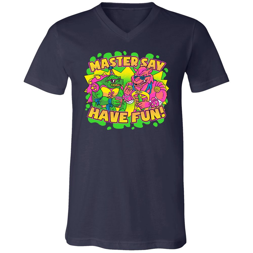 Unisex V-Neck T-Shirt - WFLQ25H5 - Navy - 2