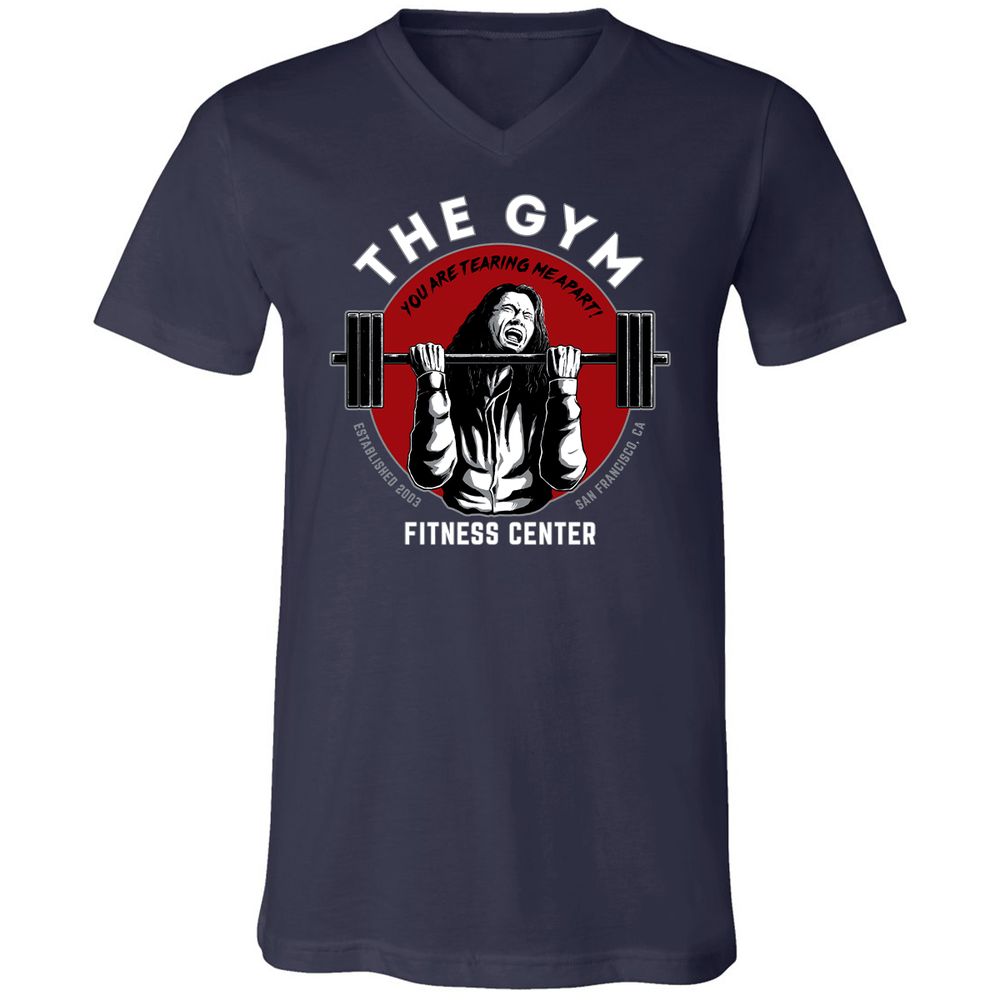 Unisex V-Neck T-Shirt - PWBKRNHX - Navy - 2