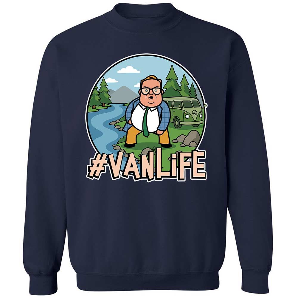 Vanlife living in a van down by the river - Navy - 2