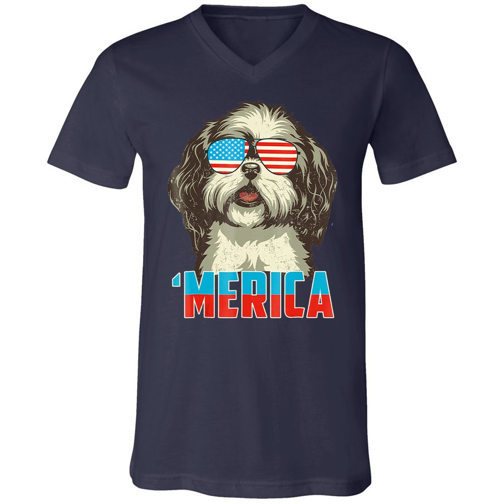 Unisex V-Neck T-Shirt - NMC52DWC - Navy - 2