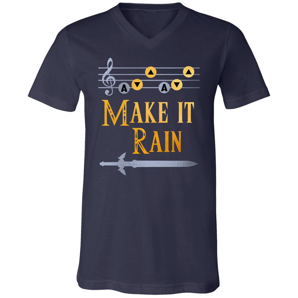 Unisex V-Neck T-Shirt - GUAAW99B - Navy - 2