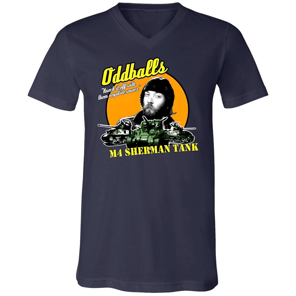 Unisex V-Neck T-Shirt - WXZ3WP88 - Navy - 2