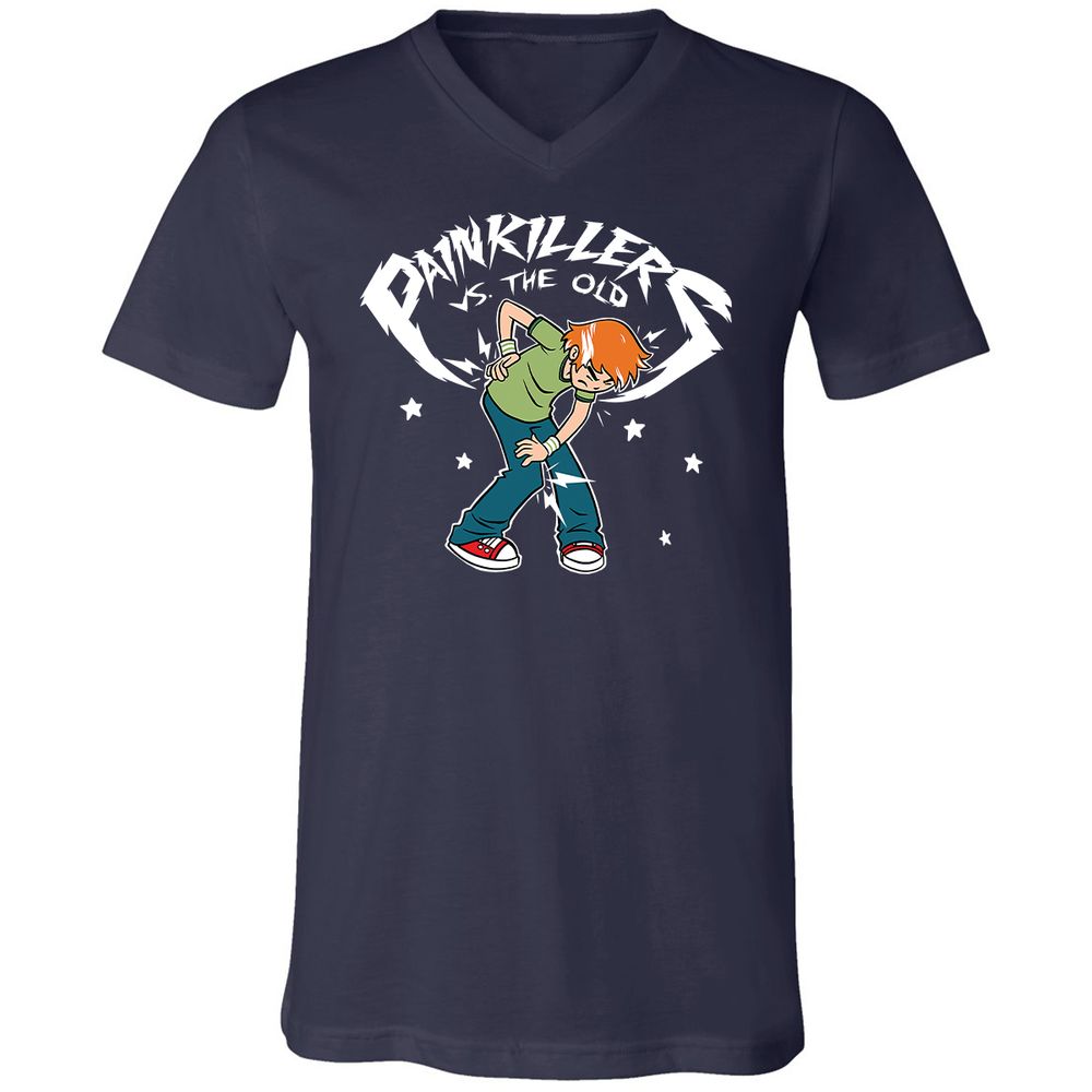 Unisex V-Neck T-Shirt - 7PQJ23S7 - Navy - 2