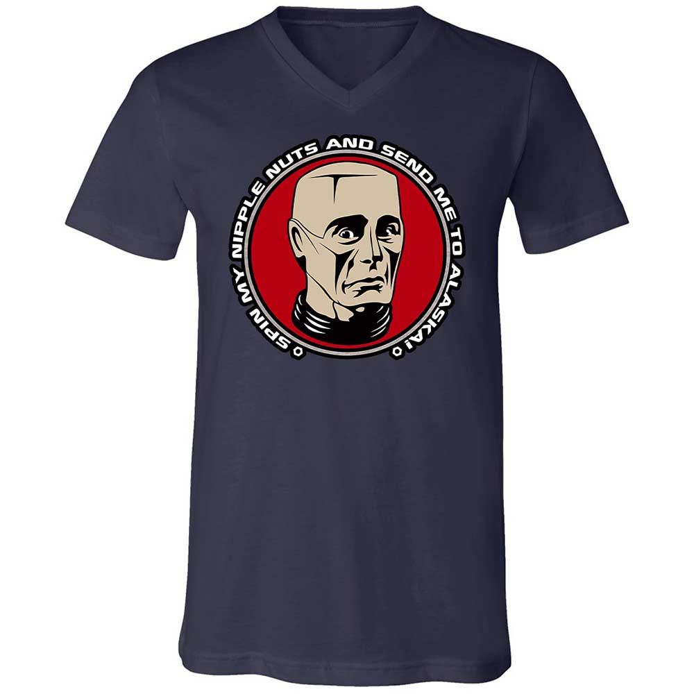 Unisex V-Neck T-Shirt - 3YL6Y5FR - Navy - 2