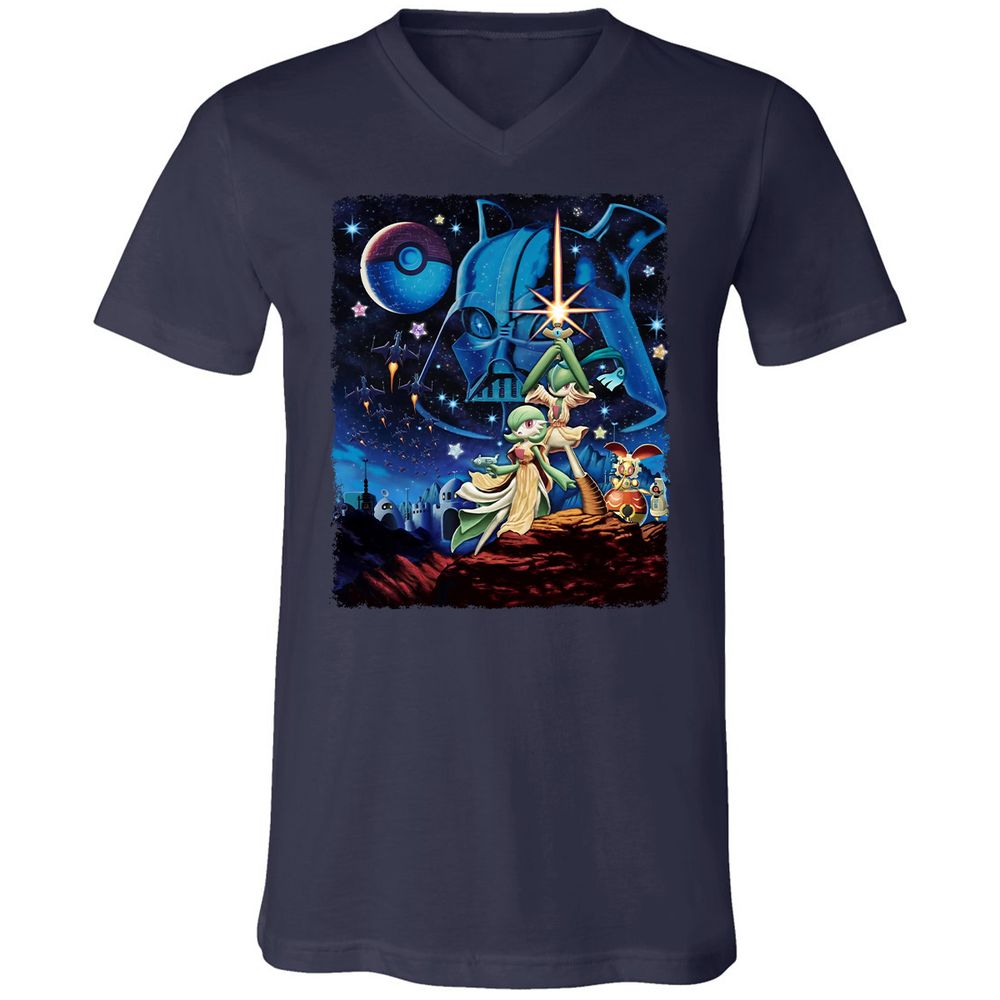 Unisex V-Neck T-Shirt - 72AAMFNZ - Navy - 2