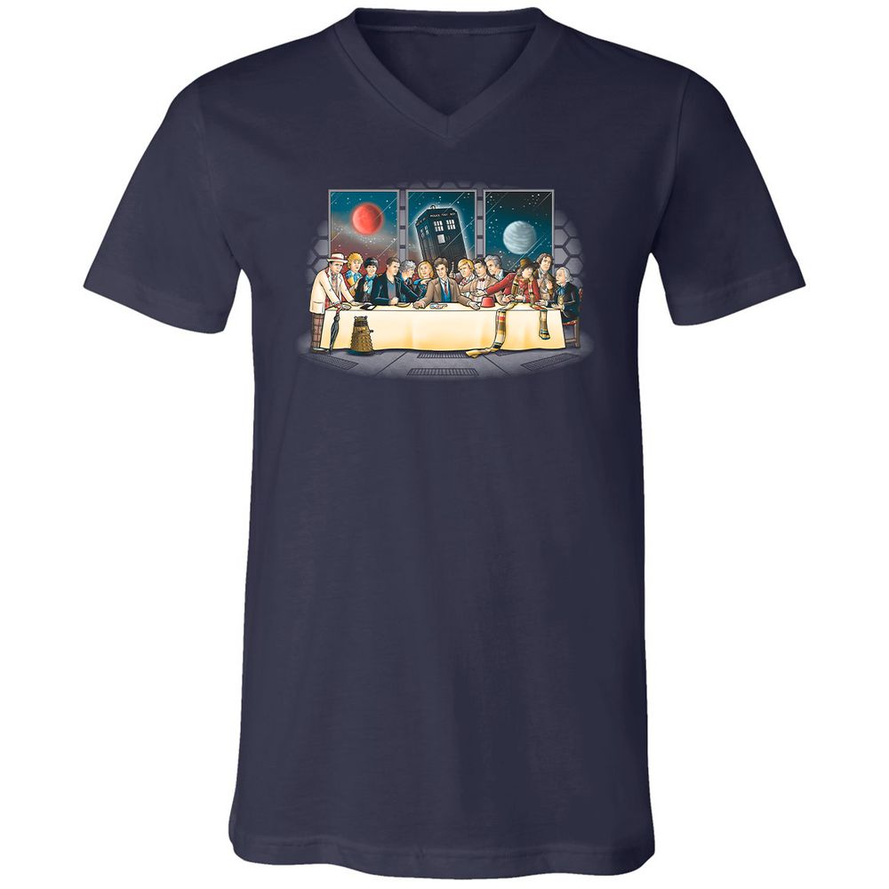 Unisex V-Neck T-Shirt - WQMY8651 - Navy - 2