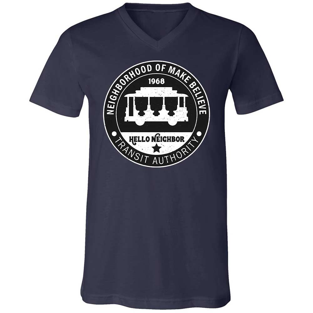Unisex V-Neck T-Shirt - 91RW9GCB - Navy - 2
