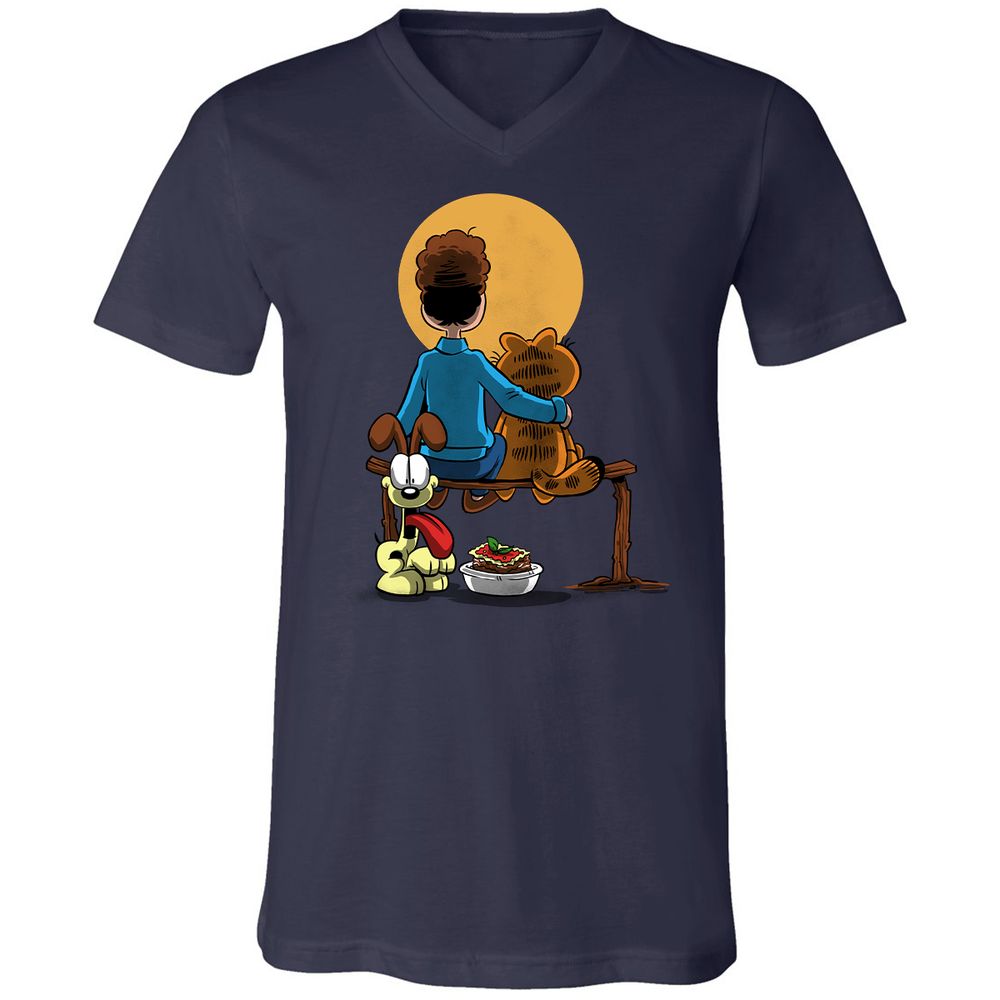 Unisex V-Neck T-Shirt - KMCM6XC1 - Navy - 2