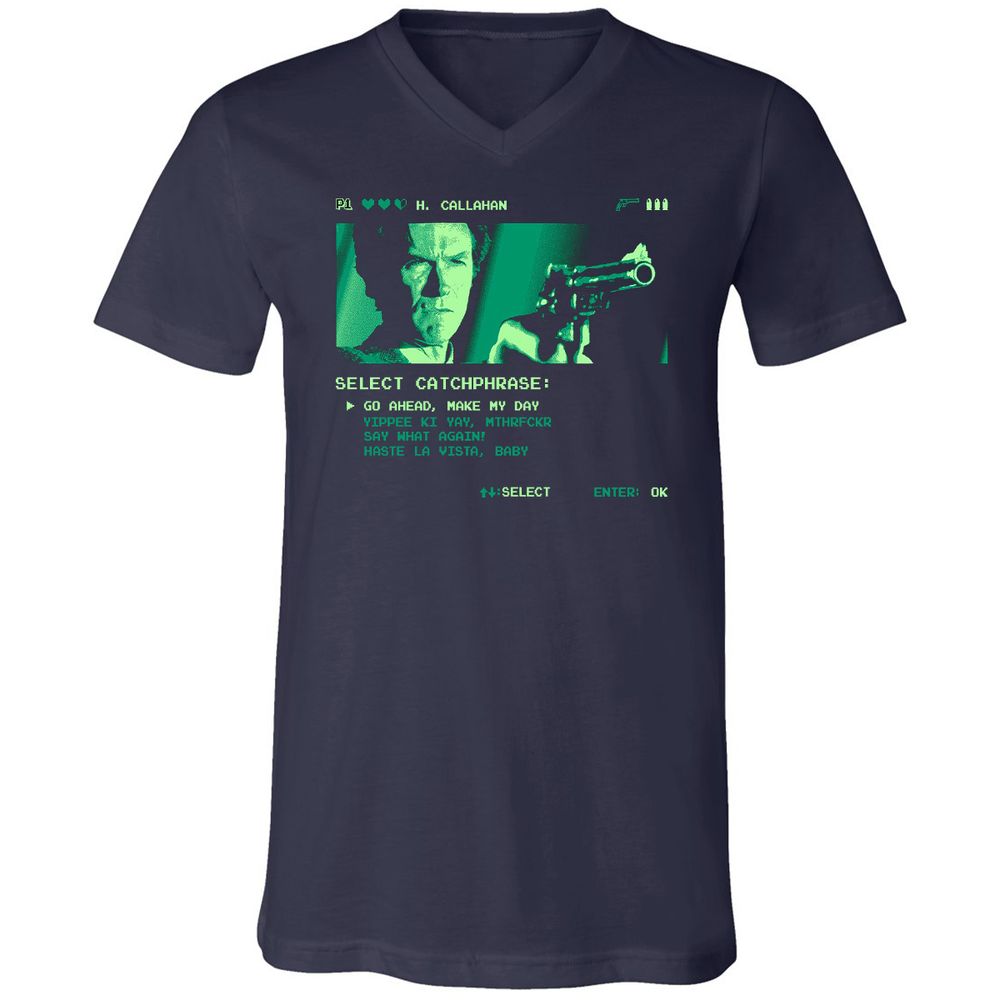 Unisex V-Neck T-Shirt - Z3Z1UNWH - Navy - 2