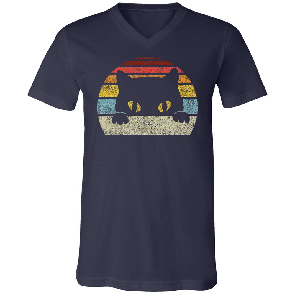 Unisex V-Neck T-Shirt - 8424QMBJ - Navy - 2