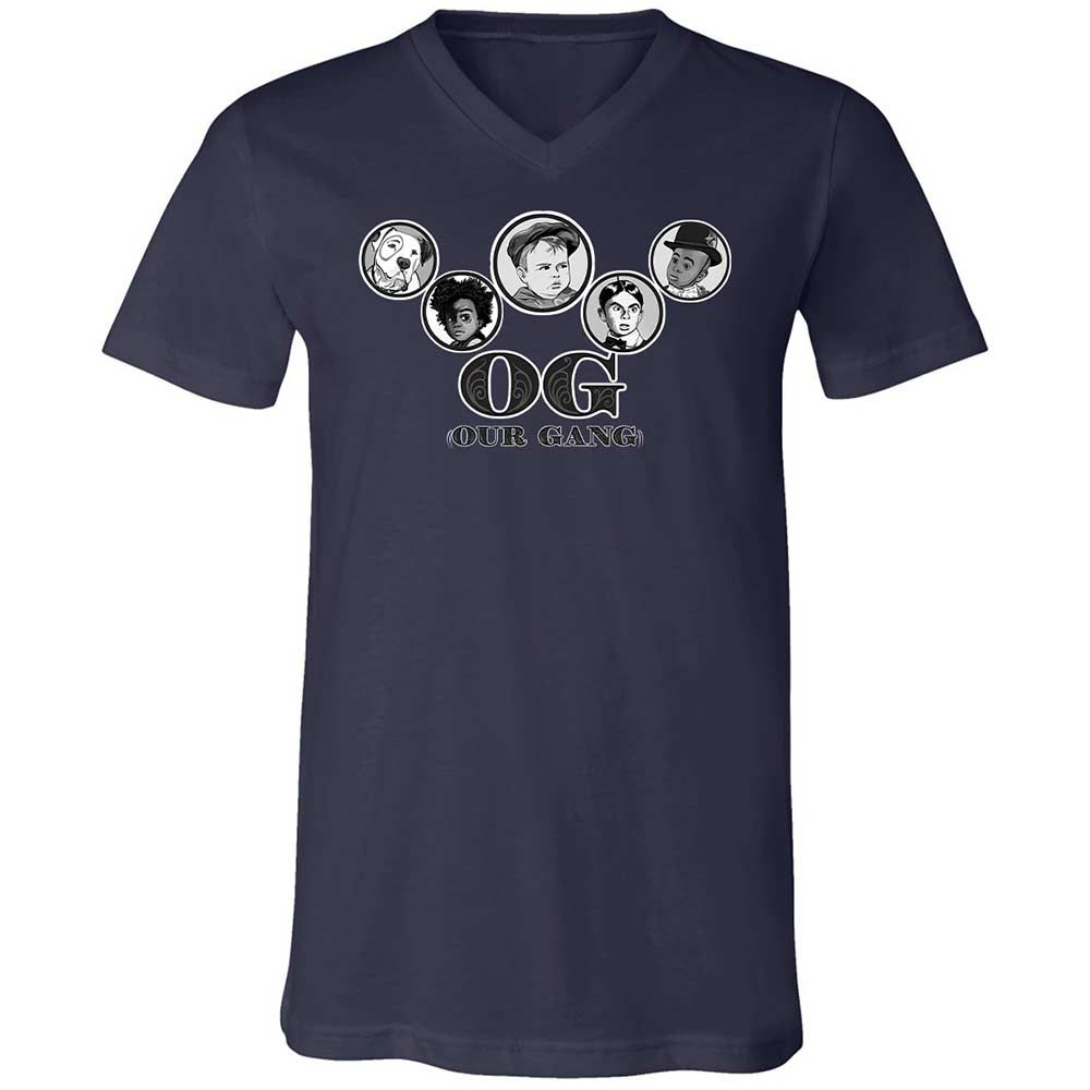 Unisex V-Neck T-Shirt - ZN5L1U2Q - Navy - 2
